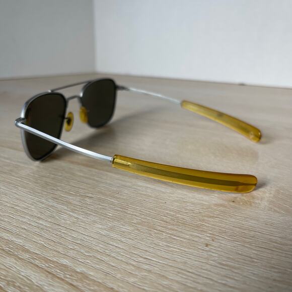 Vintage Randolph Engineering Mil-Spec 5 1/2 Sunglasses Matte Chrome READ 52-20 - Picture 8 of 13